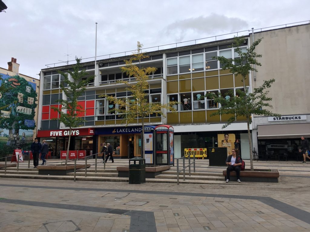 Nicely proportioned early concrete building