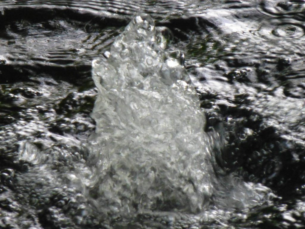 bubbling mini fountain, when it was working in 2018.