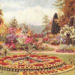 beautiful floral clock with red and yellow flowers